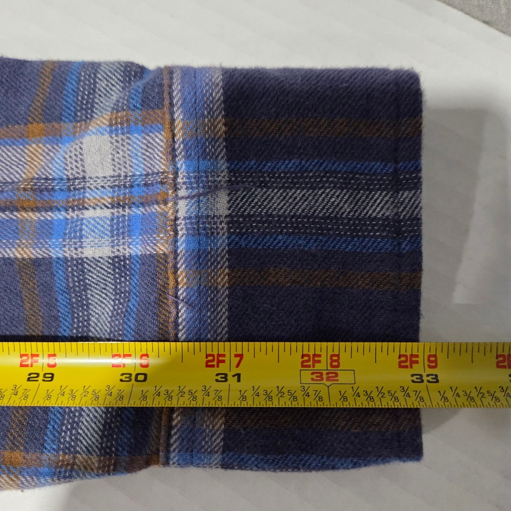 Eddie Bauer Mens Medium Flannel Shirt Long Sleeve Plaid Button Up - Picture 10 of 10